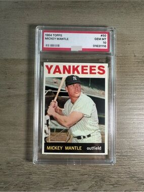 Mickey Mantle 1964 Topps #50 Gem Mint 10 Novelty Baseball Card. Yankees.